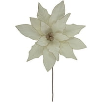 Northlight 33" Cream and Champagne Gold Poinsettia Large Christmas Pick