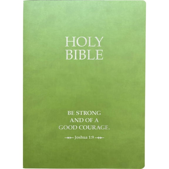 King James Version Sword Bible: KJV Holy Bible, Be Strong And Courageous Life Verse Edition, Large Print, Olive Ultrasoft : (Red Letter, Green, 1611 Version) (Hardcover)