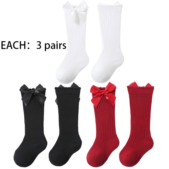 TELOLY 6Pairs Girls Socks,Eye-Stitched Head Cute Socks,No-Chafe Sock Tongue Kids Crazy Socks Girls,Style1