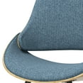 thumbnail image 6 of Simpli Home Malden Bentwood Dining Chair with Wood Back in Light Wood in Denim Blue Linen Look Fabric, 6 of 12
