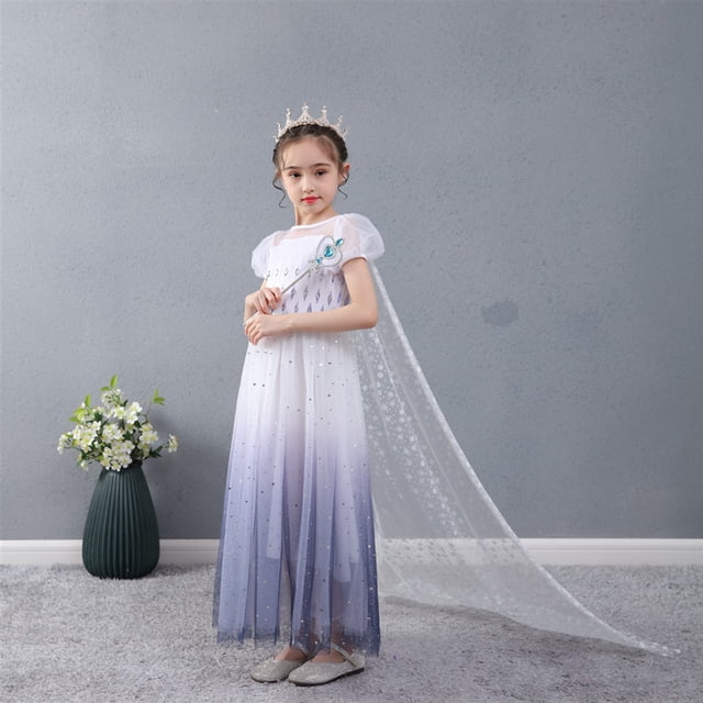 Girls Frozen 2 Elsa Princess Dress Up Costumes Halloween Christmas Fancy Party Dresses