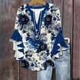 thumbnail image 2 of Floral Tops for Women Plus Size New Boho Floral Shirt for Women V Neck Long Sleeve Blouse Vintage Printed Casual Loose Fitted Summer Tunic Tops XL, 2 of 5