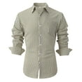 thumbnail image 1 of Blusa y camisa de manga larga con cuello vuelto para hombre, blusa informal de moda con botones y retazos, blusa de manga larga con cuello alto, blusa de poliéster para hombre, 1 of 8