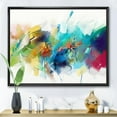 thumbnail image 3 of Designart Turquoise Story With Touches Of Yellow And Red FLOAT FRAME WALL ART, 3 of 4