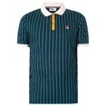 thumbnail image 5 of Fila Classic Vintage Stripe Polo Shirt, Green, 5 of 5