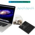 thumbnail image 4 of Bluetooth & 2.4G Number Pad, Rechargeable Wireless Numeric Keypad, Slim Silent 34-Keys External Numpad USB Keyboard Compatible for MacBook, iPad, iPhone, iOS, Laptop, Windows, Android, PC, 4 of 4