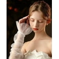 thumbnail image 7 of Zhengup Wedding Sheer Tulle Gloves Long Fingerless Gloves for Women Bridal Mesh Gloves 20s Opera Party Dance Gloves, 7 of 7