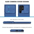 thumbnail image 3 of ELEHOLD for Samsung Galaxy S24 Ultra Rugged Hybrid Case, with Sliding Camera Lens Protector Rubber Bumper Non-Slip Protective Shockproof Case for Samsung Galaxy S24 Ultra, Blue, 3 of 7