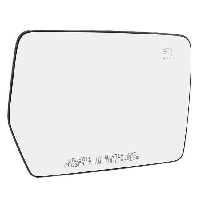 Heated Door Mirror Glass, Fast Defrosting Defogging Exterior Side View Mirror Glass Lens Replacement for 2004 to 2014, Snap On Installation, Heated Mirror Glass