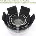 thumbnail image 4 of Qiangzon Pan Protectors for Stacking on Sale 3 Different Size Red Pans Dividers Pad/Cookware Protectors Set/Pan Separators Protectors for Protecting And Separating Pots And Pans, 4 of 8