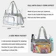 thumbnail image 2 of Tinyat Clear Bag Stadium Approved Transparent Large Clear Tote Bag for Work Sports Beach, 2 of 5
