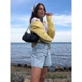 thumbnail image 3 of EMMIOL Women's High-Mid Waisted Stretchy Denim Shorts Basic Wash Solid Casual Boyfriend Y2K Jorts for Summer, 3 of 6