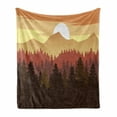 thumbnail image 1 of Landscape Soft Flannel Fleece Throw Blanket, Dramatic Forest Mountains and Pine Trees Scene, Cozy Plush for Indoor and Outdoor Use, 50" x 60", Multicolor, by Ambesonne, 1 of 5