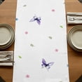 thumbnail image 5 of Table Runners 70 Inches Long Dress Scarves, Spring Gnomes Farmhouse Coffee/Dining/Kitchen Table Decor, Holiday Table Runner, Botanical Rose Flower Leaves Butterfly 13x70 Inch, 5 of 9