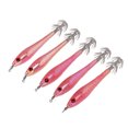 thumbnail image 5 of 5 uds simulación de calamar duro falso anzuelos de cebo Artificial calamar doble anzuelo equipo de pesca rosa, 5 of 5