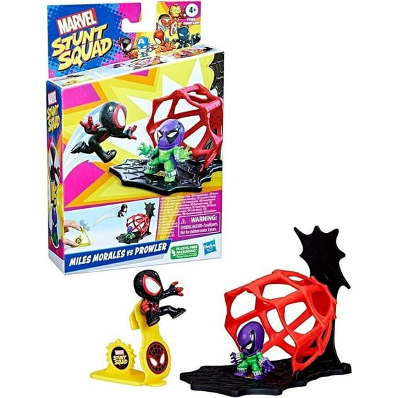 Marvel Stunt Squad Miles Morales vs Prowler Playset Action Figures (S03)