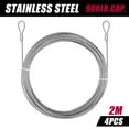thumbnail image 2 of 26 Feet (6.5ft x 4) PVC Coated Stainless Steel Metal Wire Cable Ropes Hardware Kits for Square and Rectangle Sun Shade Sail Canopy Commercial Standard Heavy Duty, 2 of 5