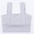 thumbnail image 6 of Women's Sports Bras Fashionable Solid Color Underwire Gathering Sports And Fitness Bra Sport Bras for Women Gray M, 6 of 8