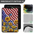 thumbnail image 4 of POLERO American Flag RV Entry Door Window Shade Sunshade Hook and Loop Fastener Camper Privacy Entrance Sun Blackout Fabric 17.3" x 26" (Sunflower Butterfly), 4 of 7