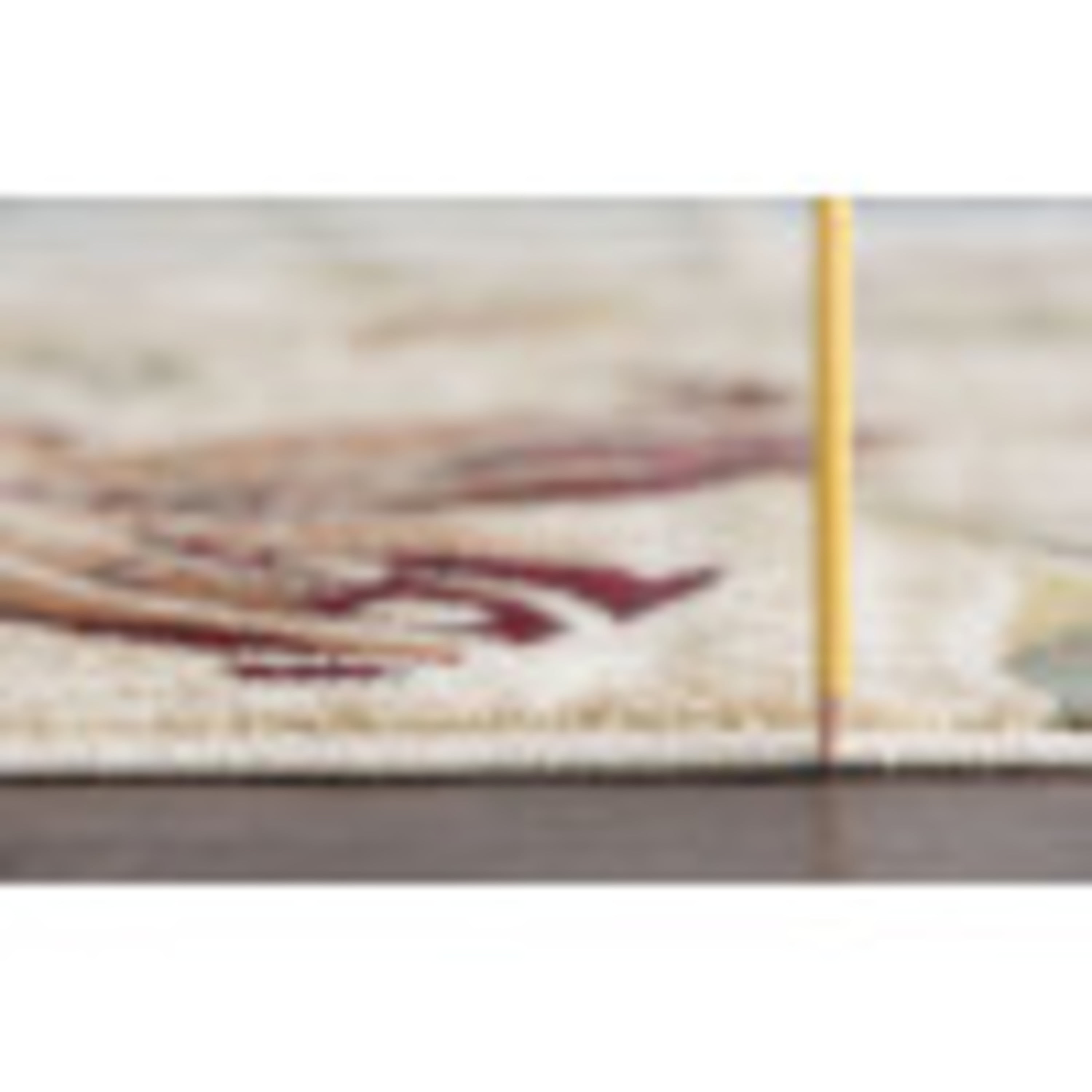 Transitional 5x8 Area Rug (5'3'' x 7'3'') Floral Cream, Seafoam Living Room Easy to Clean