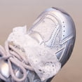 thumbnail image 5 of Girls Flat Sandal Glitter Mary Jane Princess Shoes Sequin Party Wedding Shoes Toddlers Kids Ballet Dress Shoes Birthday Prom Cosplay Dance Shoes Silver 10, 5 of 7