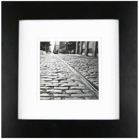 GALLERY SOLUTIONS 8X8 BLACK FRAME, MATTED TO 5X5