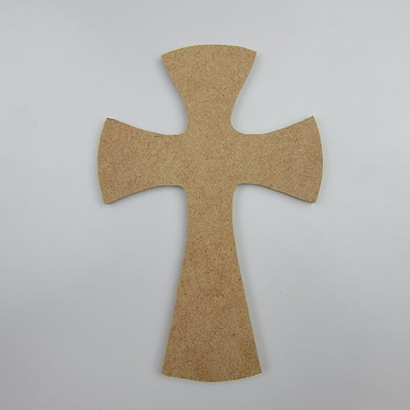 3" Wall Décor Cross #27, Unfinished Wood Art Shape by Wooden Craft Cutouts