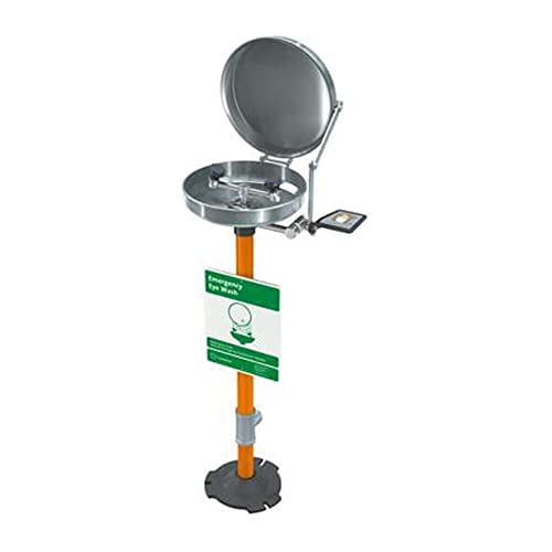 Guardian Equipment Eye Wash Pedestal Mounted Stainless Steel Bowl and Cover G182