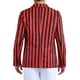 thumbnail image 3 of Blazers a rayas INSPIRE CHIC para hombres, chaqueta de traje de doble botonadura con solapa de pico, rayas de negocios en rojo y negro, 3 of 6