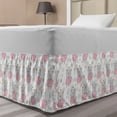 thumbnail image 1 of Cat Bed Skirt, Little Cat with a Pinkish Dress and a Tiara on a Background with Colorful Swirls, Elastic Bedskirt Dust Ruffle Wrap Around for Bedding Decor, 4 Sizes, Multicolor, by Ambesonne, 1 of 2
