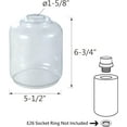 thumbnail image 2 of Aspen Creative 23656-60-3,Clear Glass Shade For Lighting Fixture.Size:5-1/2"D x 6-3/4"H,Center Hole:42mm.Set of 3., 2 of 5