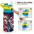 thumbnail image 4 of Kids Water Bottle with Straw - Power Rangers 16.9 Oz Stainless Steel Vacuum Insulated Water Bottle for Boys Girls, 4 of 7