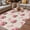 Pink Beige, variant on Pink Roses Outdoor Rug for Patio/Deck/Porch, Non-Slip Large Area Rug 5 x 7 Ft, Valentine's Day Love Flowers Beige Rustic Indoor Outdoor Rugs Washable Area Rugs, Reversible Camping Rug Carpet Runner