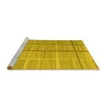 thumbnail image 2 of Ahgly Company Machine Washable Indoor Round Abstract Yellow Contemporary Area Rugs, 8' Round, 2 of 4