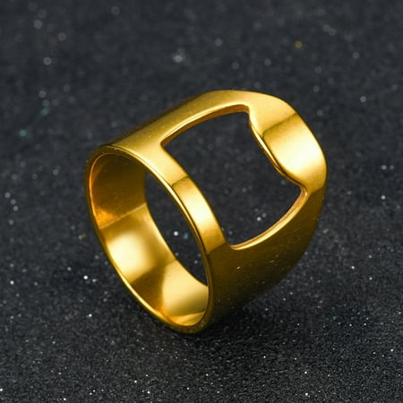 

Rings for Women Grils Gnobogi Bottle Opener Ring Creative Versatile Stainless Steel Finger Party Ring for Men Women Creative Beer Bar Tool Up to 65% off
