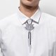 thumbnail image 3 of Bolo Tie para hombre Western Cowboy Wolf de cuero disfraz de Halloween para hombres y mujeres Plata Zulema Corbata de bolo, 3 of 8