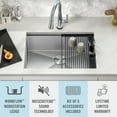 thumbnail image 2 of DELTA Rivet 27 Workstation Kitchen Sink Undermount16 GaugeStainless Steel Single Bowl withWorkFlow Ledge and Accessories, 2 of 17