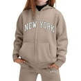 thumbnail image 3 of Tiijoy Little Girls Fleece Tracksuit Zip Up Hoodie and Jogger Pants Outfits, Sizes 5-6, 3 of 3