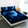 thumbnail image 6 of 3-PieceCosmic Dragon Guardian Print Bed Sheet Set - Ultra Soft Fitted Sheet & Pillowcases, Floral Bedding Collection for Girls, Teens and Adults, 6 of 10
