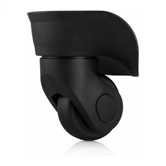 (Black 2 pcs) Pair of Universal Luggage Wheels