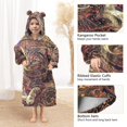 thumbnail image 4 of BZSMCE Wearable Blanket Hoodie Fashion Cosmic Cat in Vibrant Patterns Home Wear, 4 of 7