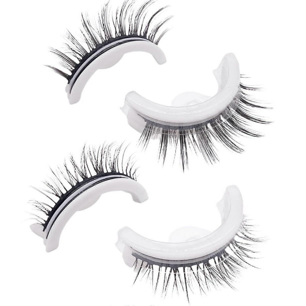 Reusable Self-Adhesive Eyelashes with Natural Look Washable Glue Free Waterproof
