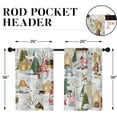 thumbnail image 6 of Christmas Kitchen Curtains Window Curtains Over Sink Set of 2, Cute Gnomes Snow Tree Short Tier Curtain for Kitchen, Winter Vintage City Home Kitchen Decor 27.5" x 36", 6 of 6
