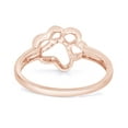 thumbnail image 5 of AFFY 0.1CT White Natural Diamond Paw Print Band Ring 14k Rose Gold over Sterling Silver-12, 5 of 7