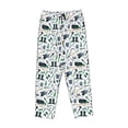 thumbnail image 4 of Naloa Modern Industry Print Women’s Ultra-Soft Comfy Pajama Lounge Pants with Pockets & Drawstring, 4 of 8