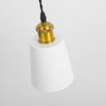 thumbnail image 4 of KAYYELAMP Remote Dimmable Rechargeable Battery 3.2Ft Adjustable Cord Hanging Light Copper Base White Metal Barrel Lampshade Vintage Design for Home Kitchen Bedroom, 4 of 7