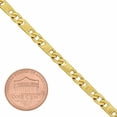 thumbnail image 2 of 4mm Diamond-Cut 14k Yellow Gold Plated Flat Mariner Chain Link Bracelet, 8 inches, 2 of 7