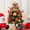 Red, variant on Blueek Tabletop Mini Christmas Trees with Light, 13.7 Inch Miniature Pine Tree with Wood Base Crafts Trees Artificial for Christmas Decorations Home, Kitchen, Dining Table