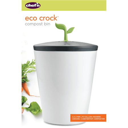 Chef'n EcoCrock Counter Compost Bin in White and Green