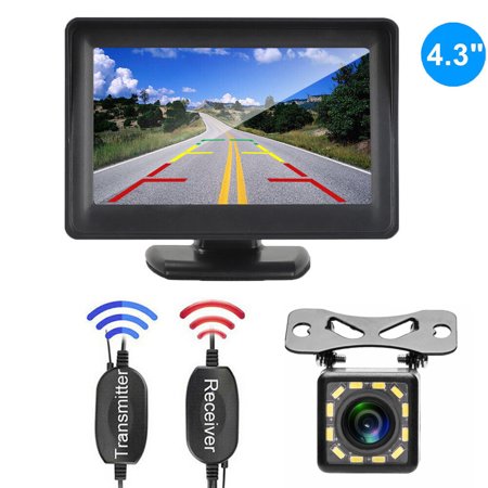 Wireless Car Backup Camera Rear View HD Parking System Night Vision+ 4.3 Monitor